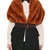 Marni Rex Rabbit On Wool Crepe Shawl in Brown (black) - Lyst