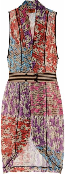 Missoni Praga Crochetknit Patchwork Wrap Dress - Lyst
