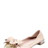 Miu Miu Glittertoe Scrunch Ballerina in Beige - Lyst