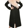 Nina Ricci Wolf Collar On Double Face Wool Coat in Black - Lyst