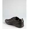 Prada Prada Sport Black Leather Tonal Striped Sneakers in Black for Men - Lyst