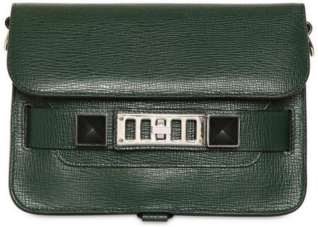 Proenza Schouler Ps11 Mini Classic Textured Leather Bag in Green - Lyst