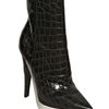 Stella Mccartney 140mm Croco Print Pointy Boots in Black - Lyst
