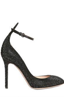 Valentino 100mm Calf Suede Crystals Pumps - Lyst