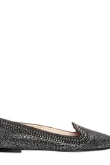 Valentino 10mm Calf Suede Microstuds Loafers
