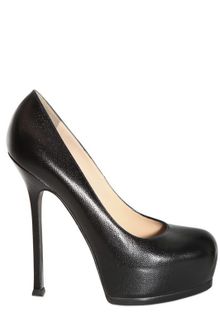 Yves Saint Laurent 140mm Tribtoo Textured Shiny Calf Pumps - Lyst