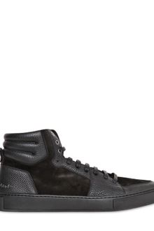 Yves Saint Laurent Malibu High Suede and Leather Sneakers - Lyst