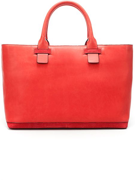 Zara Combined Shopper in Red - Lyst