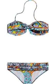 Zimmermann Labyrinth Ruffled Bandeau Bikini - Lyst