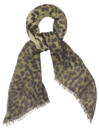 Alexander McQueen Loden Leopard Skull Pashmina - Lyst