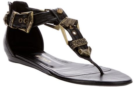 Balmain Helene Sandals in Black - Lyst