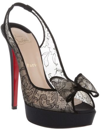 Christian Louboutin Lace Pumps - Lyst