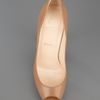 Christian Louboutin Peep Toe Pumps in Brown - Lyst