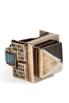 Emilio Pucci Brass Pyramid Ring - Lyst