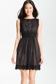 Jill Stuart Silk Chiffon Lace Dress - Lyst
