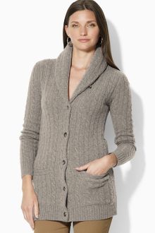 Lauren by Ralph Lauren Darlita Shawl Collar Cardigan - Lyst