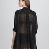 Michael By Michael Kors Cascading Ruffles Sheer Coverup in Black - Lyst