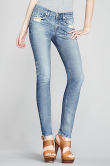 Rag & Bone The Skinny Destroyed Jeans - Lyst