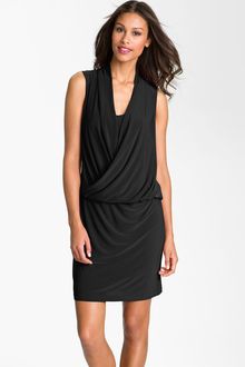 Taylor Dresses Surplice Blouson Jersey Dress - Lyst