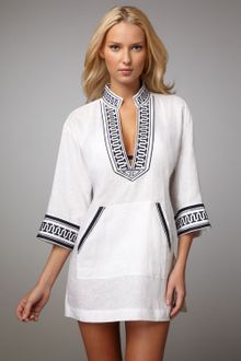 Tory Burch Printtrim Tunic - Lyst