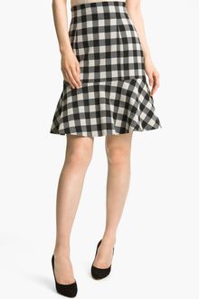 Tracy Reese Gingham Flare Skirt - Lyst