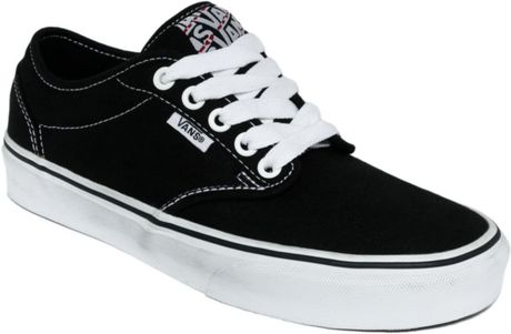 low top black and white vans