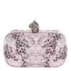 Alexander Mcqueen Barnacle Jacquard Shell Punk Skull Box Clutch in Purple (silver) - Lyst