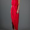Balenciaga Maxi Dress in Red - Lyst