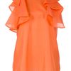 See By Chloé Ruffle Blouse in Orange - Lyst