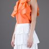 See By Chloé Ruffle Blouse in Orange - Lyst