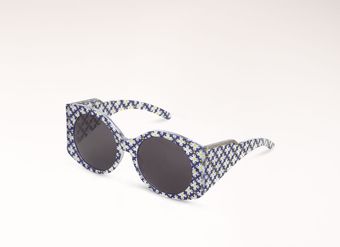 Stella McCartney Oriental Circle Print Large Frame Sunglasses - Lyst