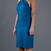 Yves Saint Laurent Halterneck Dress in Blue - Lyst