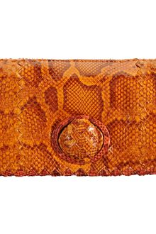 Bottega Veneta Python Turnlock Clutch - Lyst