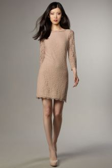 Diane Von Furstenberg Zarita Lace Vback Dress - Lyst