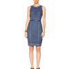 Michael By Michael Kors Pleated Eyelet Dress in Blue (washed indigo) - Lyst