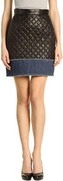 D&G Leather Skirt - Lyst