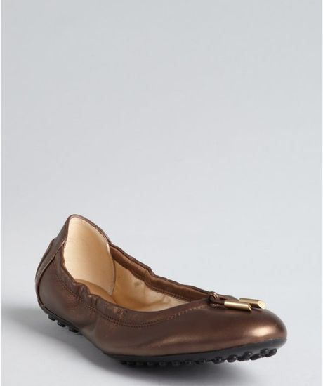 camel ballerina flats