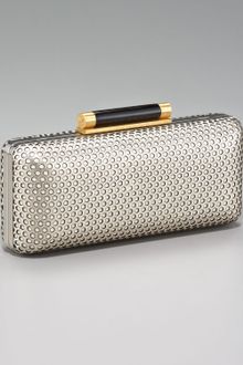 Diane Von Furstenberg Tonda Perforated Leather Clutch - Lyst