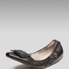 Elizabeth And James Scrunchy Ballerina Flat in Black (cognac) - Lyst