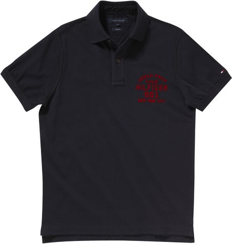 Tommy Hilfiger Albany Short Sleeve Polo in Blue for Men - Lyst