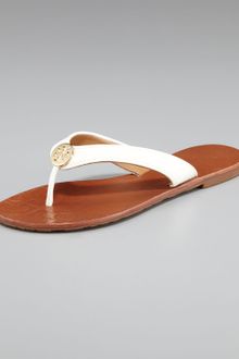 Tory Burch Thora Leather Thong Sandal - Lyst