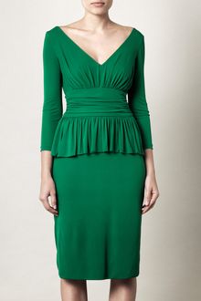 Alexander McQueen Peplum Detail Crepejersey Dress - Lyst