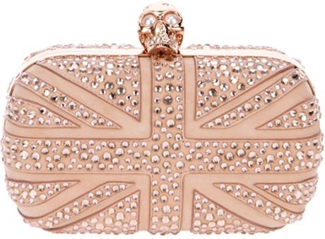 Alexander Mcqueen Skull Clutch Bag in Pink (rose) - Lyst