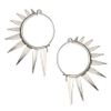 Asos Spiked Hoop Earrings in Silver (rhodium) - Lyst