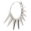 Asos Spiked Hoop Earrings in Silver (rhodium) - Lyst