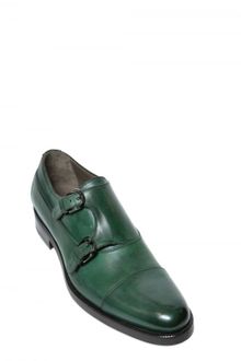 A.testoni Washed Leather Buckled Loafers - Lyst