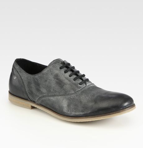 Diesel Leather Laceup Shoes in Black for Men | Lyst
