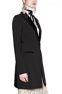 Dolce & Gabbana Stretch Wool Twill and Velvet Jacket - Lyst