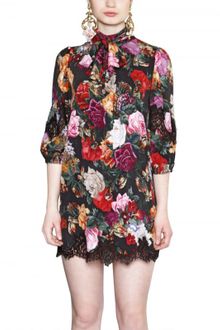 Dolce & Gabbana Printed Silk Charmeuse Dress - Lyst