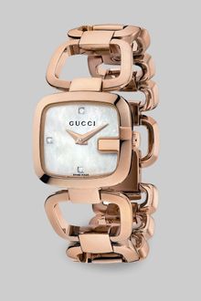 Gucci Daimond Accented Goldtone Physical Vapor Deposition Watch - Lyst